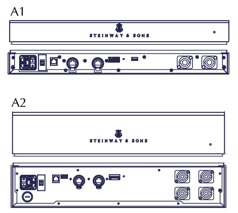 Technical drawings of A1 and A2