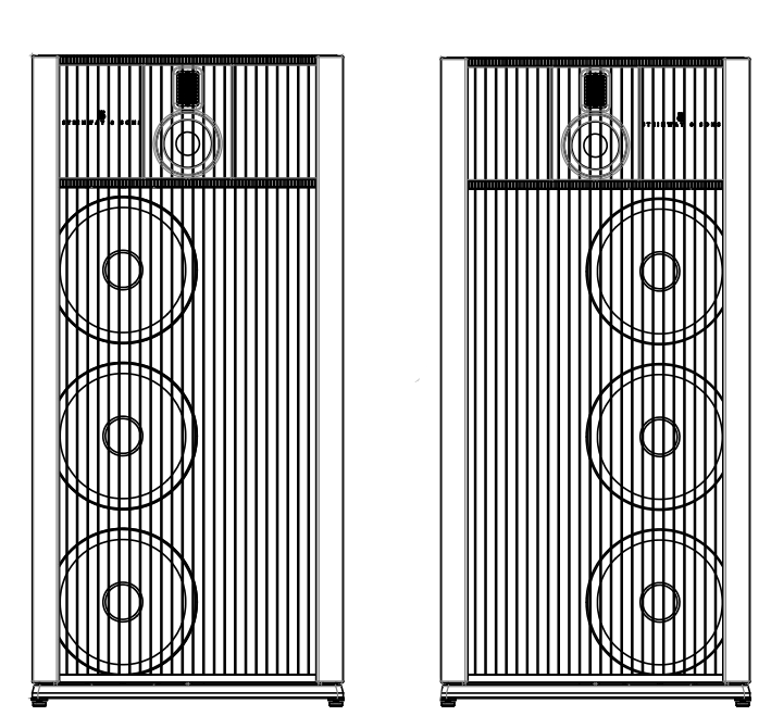 Technical drawing of Model B left and right