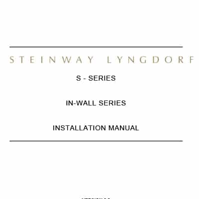 IW, IC and In-Wall S series installation manual 2018