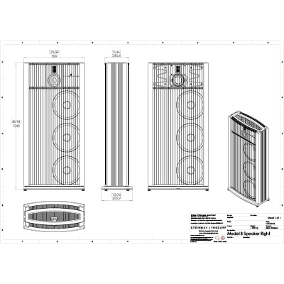 Model B technical drawings