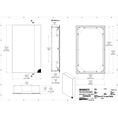 In-Wall accessories technical drawings