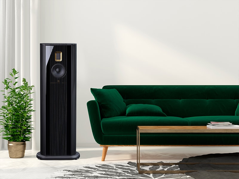 Model O floorspeaker in livingroom