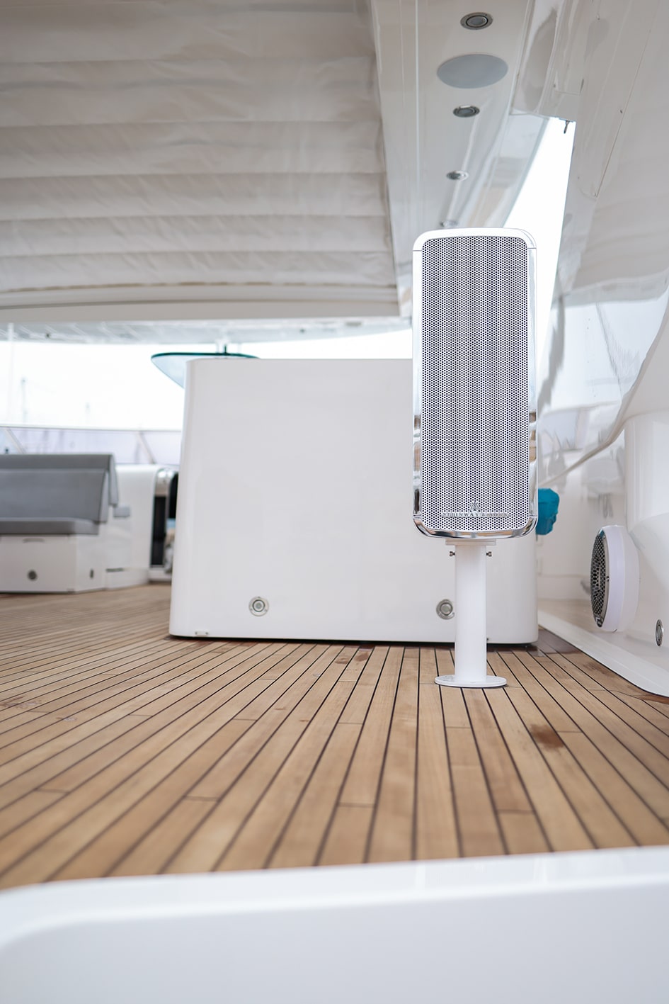 Custom Marine speaker on yacht