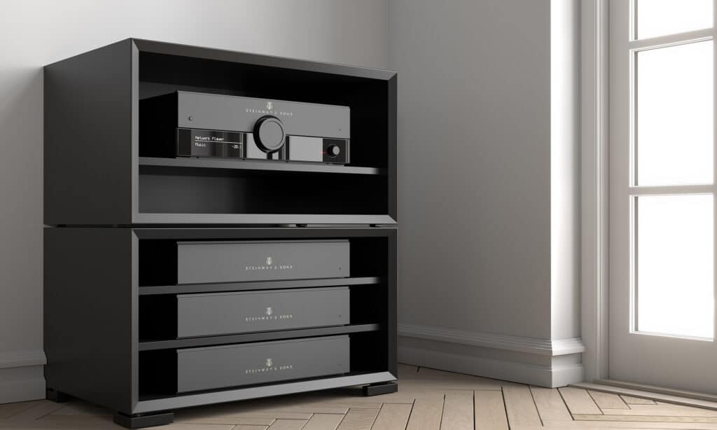 Steinway & Sons Model P300 with A2s in a clic furniture