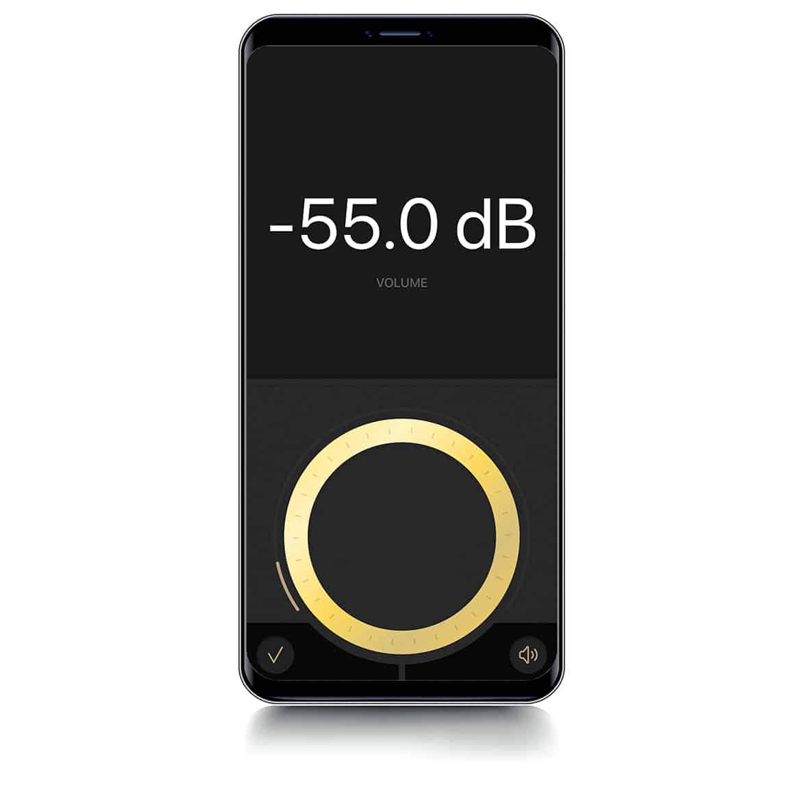 Volume control in My Lyngdorf App