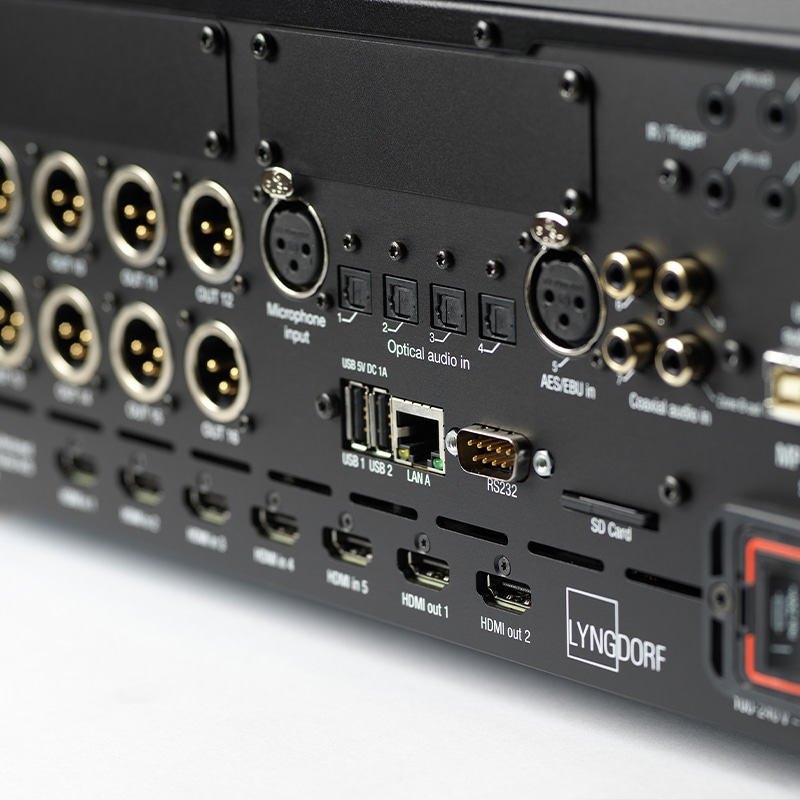 Close up of Lyngdorf MP-60 processor