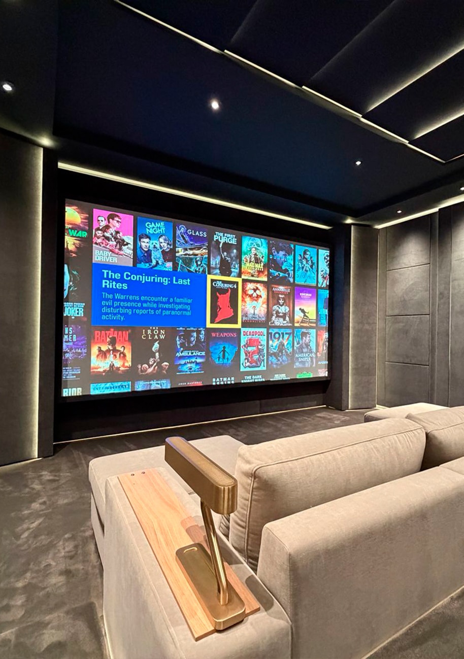 Lyngdorf D-500 speakers in a home cinema