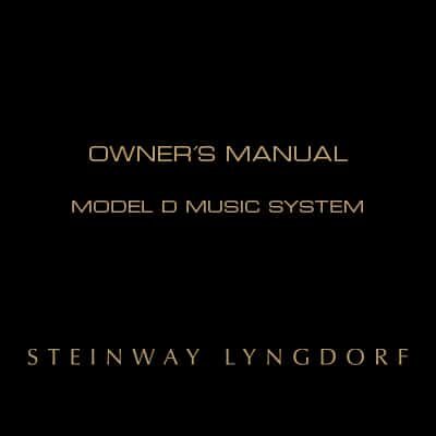 Model D owner's manual