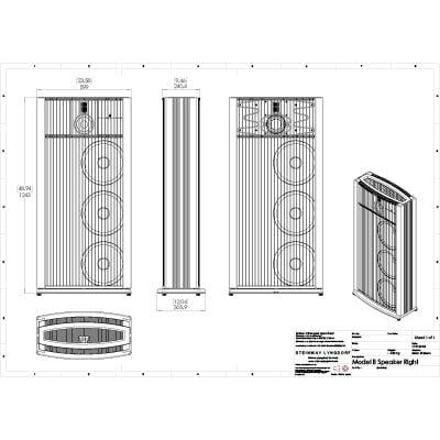 Model B technical drawings