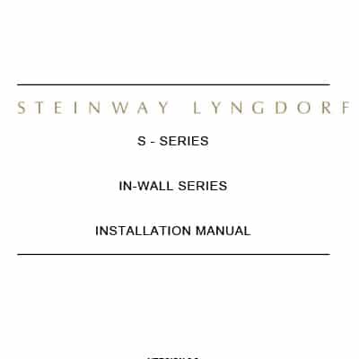 IW, IC and In-Wall S series installation manual 2018