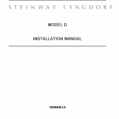 Model D installation manual