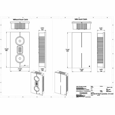 Model M BW technical drawings