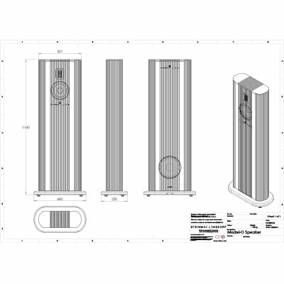 Model O technical drawings