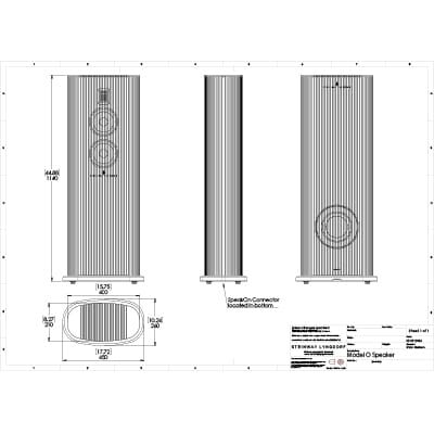Steinway & Sons Model O technical drawings